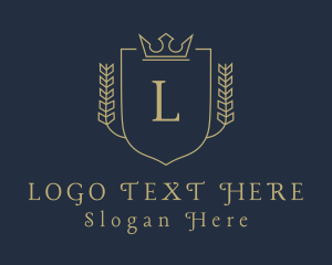 Royal Navy Crest Lettermark Logo