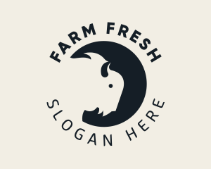 Bovine Bison Farm logo design