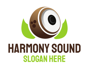 Hawaiian - Speaker Coconut Subwoofer logo design