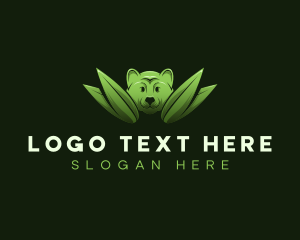 Wild - Nature Leaf Bear logo design