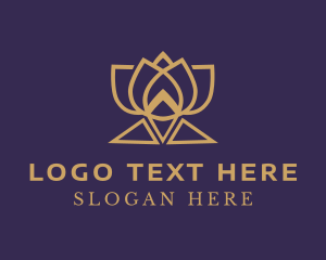 Fragrance - Gold Lotus Wellness logo design