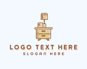 Nightstand Drawer Furniture logo design