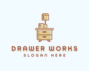 Drawer - Nightstand Drawer Furniture logo design