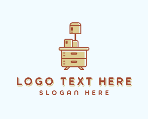 Home Staging - Nightstand Drawer Furniture logo design