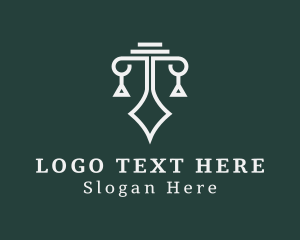 Prosecutor - Legal Scale Law Firm logo design