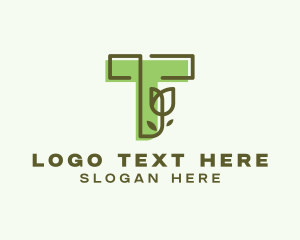 Letter T - Floral Garden Letter T logo design