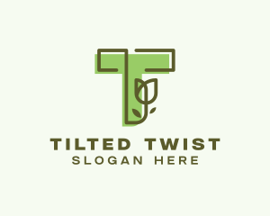 Floral Garden Letter T logo design