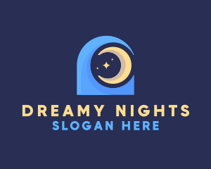 Wave Moon Night logo design