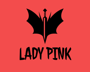 Evil - Bat Winged Sword logo design