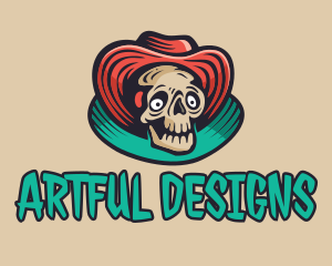 Hat Skeleton Gaming logo design