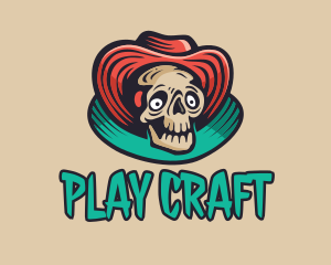 Hat Skeleton Gaming logo design