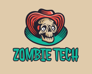 Zombie - Hat Skeleton Gaming logo design