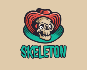 Hat Skeleton Gaming logo design