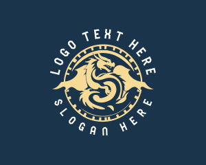 Mythology Dragon Fantasy Logo