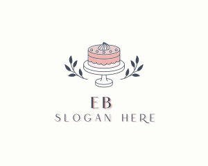 Flower Wedding Cake Logo