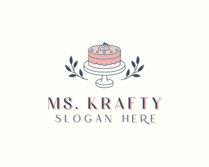 Flower Wedding Cake Logo