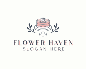 Flower Wedding Cake logo design