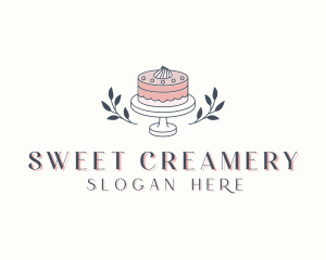 Flower Wedding Cake logo design