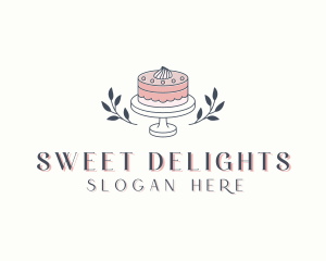 Flower Wedding Cake logo design