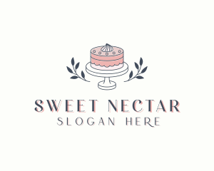 Flower Wedding Cake logo design