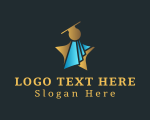 Online Class - Star Student Graduation logo design