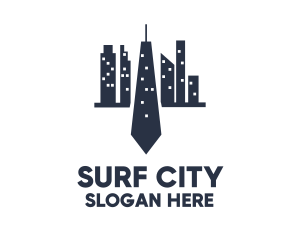 Blue Tie City logo design