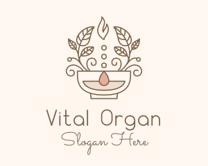 Organic Leaf Aromatherapy logo design