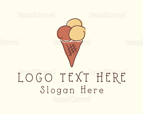 Ice Cream Dessert Logo