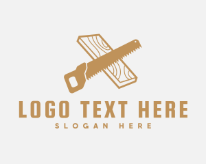 Flooring - Carpenter Saw Tool logo design