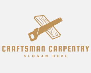 Carpenter - Carpenter Saw Tool logo design