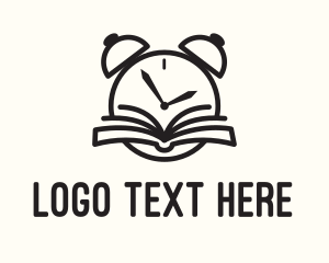 School - Reading Time Clock logo design