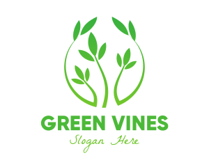 Green Vine Badge logo design