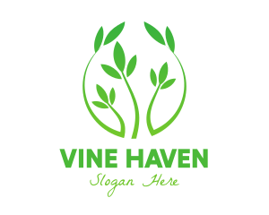 Green Vine Badge logo design