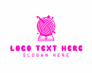 Weaving Yarn Knitting Logo