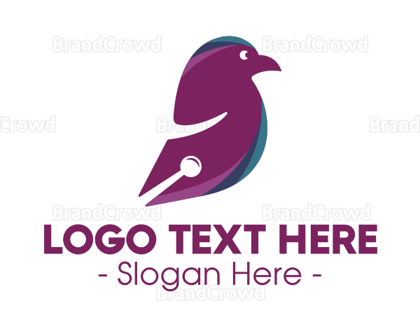 Sparrow Bird Pen Logo