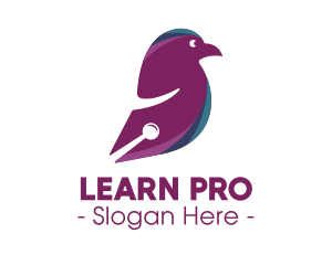 Teach - Sparrow Bird Pen logo design