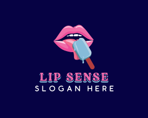 Sexy Lips Popsicle logo design