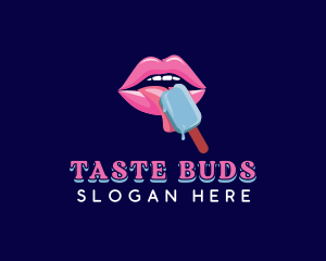 Tongue - Sexy Lips Popsicle logo design