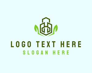Green Leaf - Natural Eco Buildings logo design