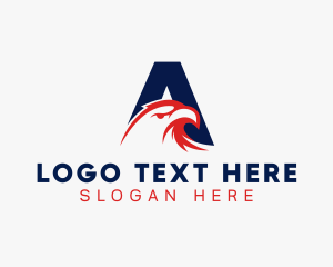 Aeronautics - Eagle Airforce Letter A logo design