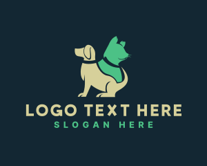 Pet Care - Veterinary Pet Dog Cat logo design