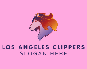 Magic Colorful Unicorn Logo