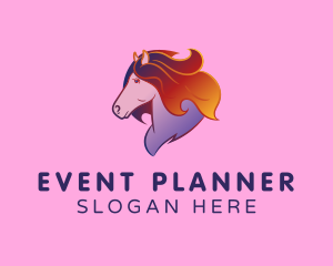 Party - Magic Colorful Unicorn logo design