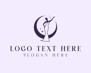 Fortune Telling - Lady Moon Gown logo design