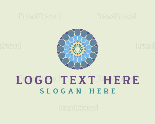 Flower Textile Mosaic Logo