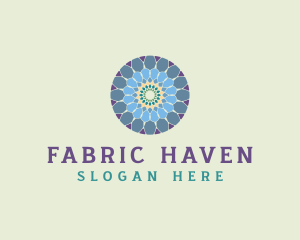 Textile - Flower Textile Mosaic logo design