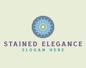 Flower Textile Mosaic logo design