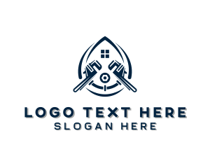 House - House Pipe Wrench logo design