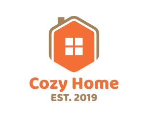 Home Icon Hexagon  logo design