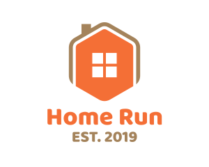 Home Icon Hexagon  logo design